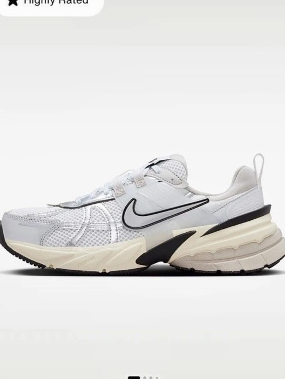 Nike V2K Run Summit White Metallic Silver Women's Sneakers